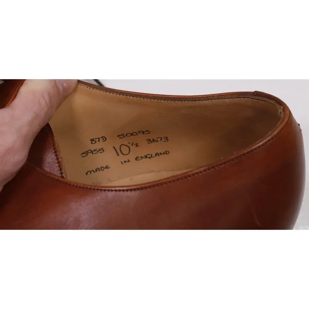 Peal & Co Brooks Brothers Chestnut Brown Plain Toe Oxford UK 10.5 US 11